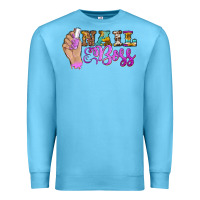 Ocean Blue nail boss Premium Sweatshirt - BarkalooDesign