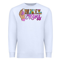White nail boss Premium Sweatshirt - BarkalooDesign