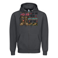 Smoke home of the free beacause of the brave Zipper Hoodie - CowhideDigitalArt