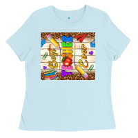 Baby Blue best teacher ever Ladies Tee - NancyCooperArtShop