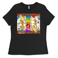 Black best teacher ever Ladies Tee - NancyCooperArtShop
