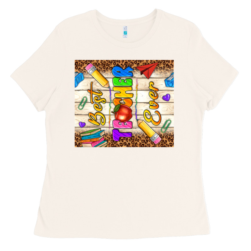 Best Teacher Ever Ladies Tee by NancyCooperArtShop | Teevron