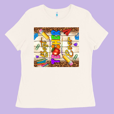 Best Teacher Ever Ladies Tee Designed By Nancycooperartshop