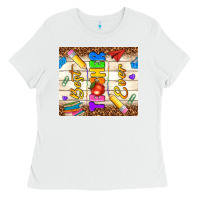White best teacher ever Ladies Tee - NancyCooperArtShop