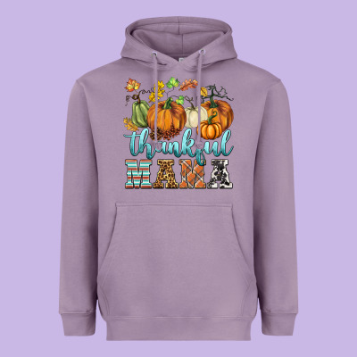 Thankful Mama Heavyweight Hoodie Designed By Barkaloodesign