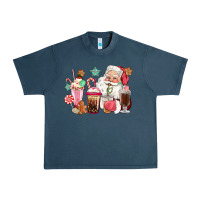 Midnight Navy pink santa christmas santa coffe cups Urban Heavy Tee - CowGirlArtShop