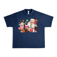 Navy pink santa christmas santa coffe cups Urban Heavy Tee - CowGirlArtShop