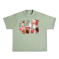 Oil Green pink santa christmas santa coffe cups Urban Heavy Tee - CowGirlArtShop