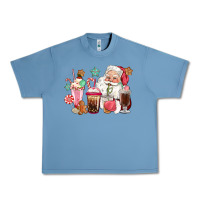 Pebble Blue pink santa christmas santa coffe cups Urban Heavy Tee - CowGirlArtShop