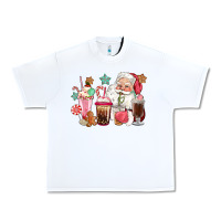 White pink santa christmas santa coffe cups Urban Heavy Tee - CowGirlArtShop