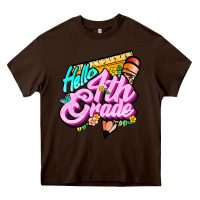 Chocolate Brown hello 4th grade Heavy Core Tee - JahusDesignShop