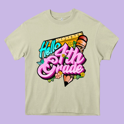 Hello 4th Grade Heavy Core Tee Designed By Jahusdesignshop