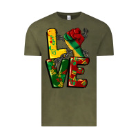 Vintage Olive love juneteenth Vintage Tee - CowGirlArtShop