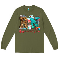 Army Green registered nurse Long Sleeve Tee - OliviaCreatesArt