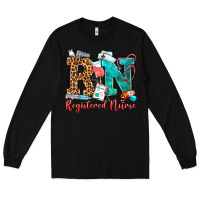 Black registered nurse Long Sleeve Tee - OliviaCreatesArt
