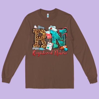 Registered Nurse Long Sleeve Tee Designed By Oliviacreatesart