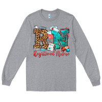Heather Grey registered nurse Long Sleeve Tee - OliviaCreatesArt
