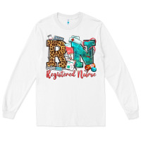 White registered nurse Long Sleeve Tee - OliviaCreatesArt