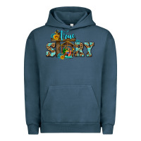 Pigment Midnight Navy true story jesus and mary wıth god Urban Hoodie - AdoDesignShop