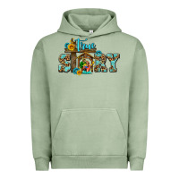 Pigment Oil Green true story jesus and mary wıth god Urban Hoodie - AdoDesignShop