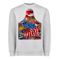 Heather Grey america Heavyweight Sweatshirt - CowhideDigitalArt