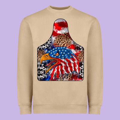 America Heavyweight Sweatshirt Designed By Cowhidedigitalart