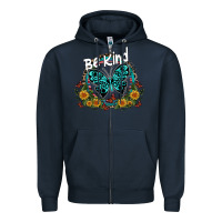 Navy be kind Zipper Hoodie - SublimationCraftShop