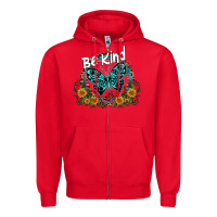 Red be kind Zipper Hoodie - SublimationCraftShop