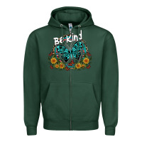 Sports Green be kind Zipper Hoodie - SublimationCraftShop