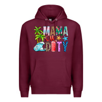 Burgundy Mama Of Duty Premium Hoodie - CowhideDigitalArt