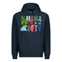 Navy Mama Of Duty Premium Hoodie - CowhideDigitalArt