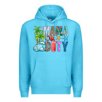 Ocean Blue Mama Of Duty Premium Hoodie - CowhideDigitalArt