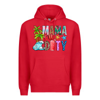 Red Mama Of Duty Premium Hoodie - CowhideDigitalArt