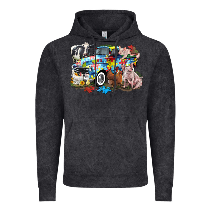 Autism Truck With Farm Animals Vintage Hoodie by CowGirlArtShop | Teevron