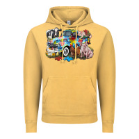 Vintage Mustard Autism truck with farm animals Vintage Hoodie - CowGirlArtShop