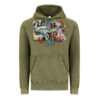 Vintage Olive Autism truck with farm animals Vintage Hoodie - CowGirlArtShop