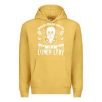 Antique Gold lunch lady halloween ghost cafeteria worker all hallows' eve t shirt Premium Hoodie - trangStudio