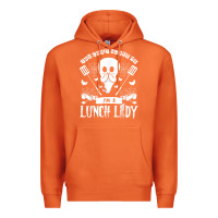 Carrot lunch lady halloween ghost cafeteria worker all hallows' eve t shirt Premium Hoodie - trangStudio