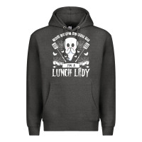 Charcoal Heather lunch lady halloween ghost cafeteria worker all hallows' eve t shirt Premium Hoodie - trangStudio