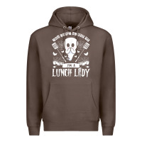 Coffee lunch lady halloween ghost cafeteria worker all hallows' eve t shirt Premium Hoodie - trangStudio