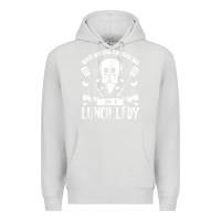 Dove Grey lunch lady halloween ghost cafeteria worker all hallows' eve t shirt Premium Hoodie - trangStudio