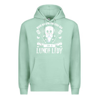 Seafoam lunch lady halloween ghost cafeteria worker all hallows' eve t shirt Premium Hoodie - trangStudio