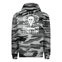 Slate Camo lunch lady halloween ghost cafeteria worker all hallows' eve t shirt Premium Hoodie - trangStudio