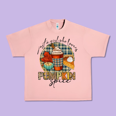 Just A Girl Who Loves Pumpkin Spice Urban Heavy Tee Designed By Cowgirlartshop