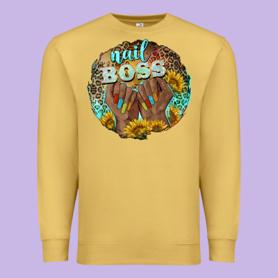 Nail Boss Premium Sweatshirt Designed By Barkaloodesign