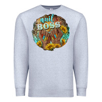 Heather Grey nail boss Premium Sweatshirt - BarkalooDesign
