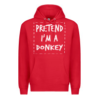 Red pretend i m a donkey halloween costume Premium Hoodie - trangStudio