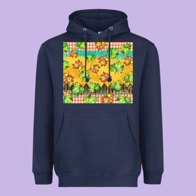 Fall Leaf Tumbler Heavyweight Hoodie Designed By Barkaloodesign