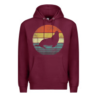Burgundy Seal Lover Gifts Retro Vintage Sea Lion Animal Silhouette Premium Hoodie - trangStudio