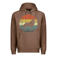 Chestnut Seal Lover Gifts Retro Vintage Sea Lion Animal Silhouette Premium Hoodie - trangStudio